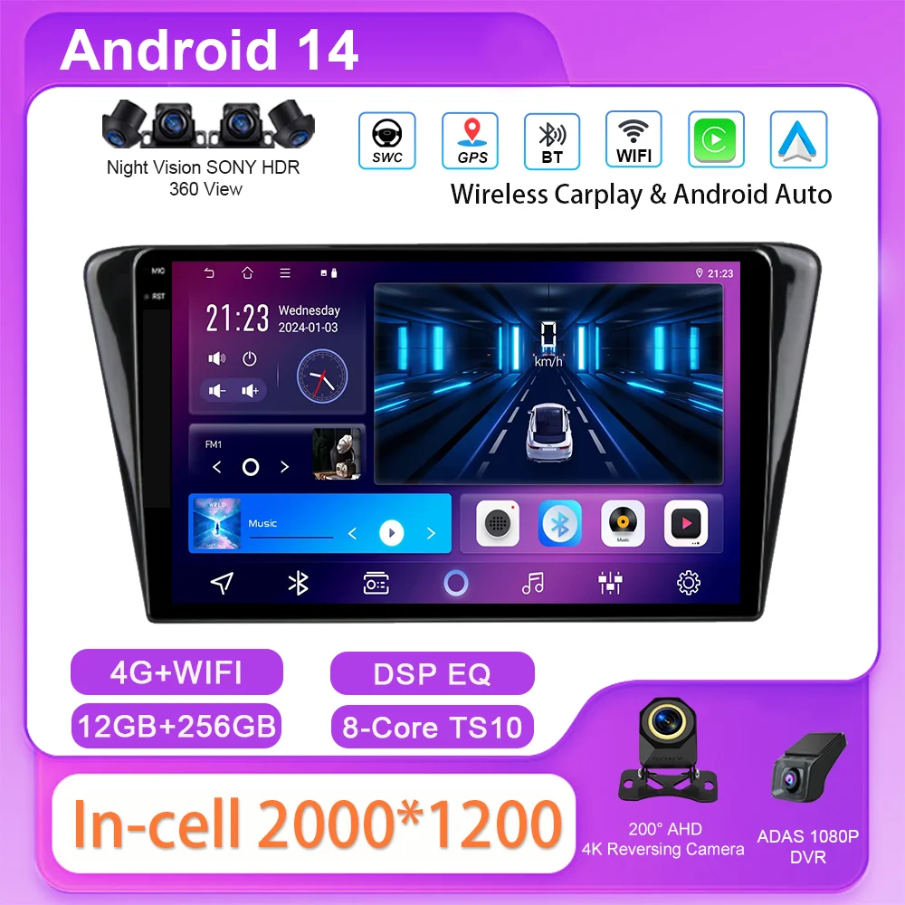 Android 14 Radio Stereo For PEUGEOT 408 2014-2018 Auto Car DVD Multimedia Player GPS Navigation NO 2Din Touch Screen Head Unit
Android 14 Radio Stereo For PEUGEOT 408 2014-2018 Auto Car DVD Multimedia Player GPS Navigation NO 2Din Touch Screen Head Unit