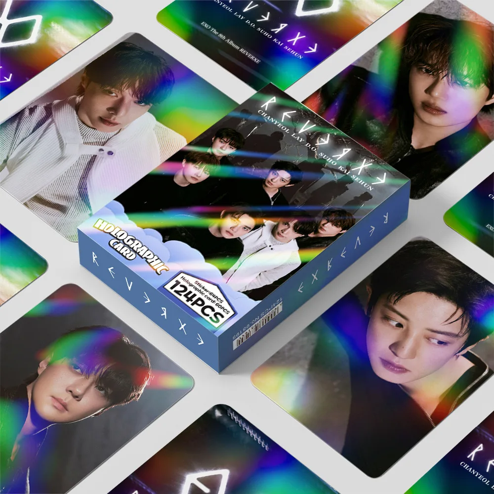 124Pcs/Set Idol Boy BAEKHYUN SeHun KAI SUHO ChanYeol XIUMIN D.O. LAY New Album REVERXE Laser Cards Stickers Postcards Fans Gifts
124Pcs/Set Idol Boy BAEKHYUN SeHun KAI SUHO ChanYeol XIUMIN D.O. LAY New Album REVERXE Laser Cards Stickers Postcards Fans Gifts