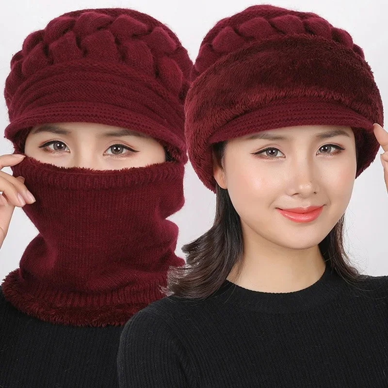 Thicken Warm and Windproof Riding Hat Knitted Scarf Ladies Winter Woolen Hat Plus Fleece Warm Knitted Hat Scarf Set
Thicken Warm and Windproof Riding Hat Knitted Scarf Ladies Winter Woolen Hat Plus Fleece Warm Knitted Hat Scarf Set