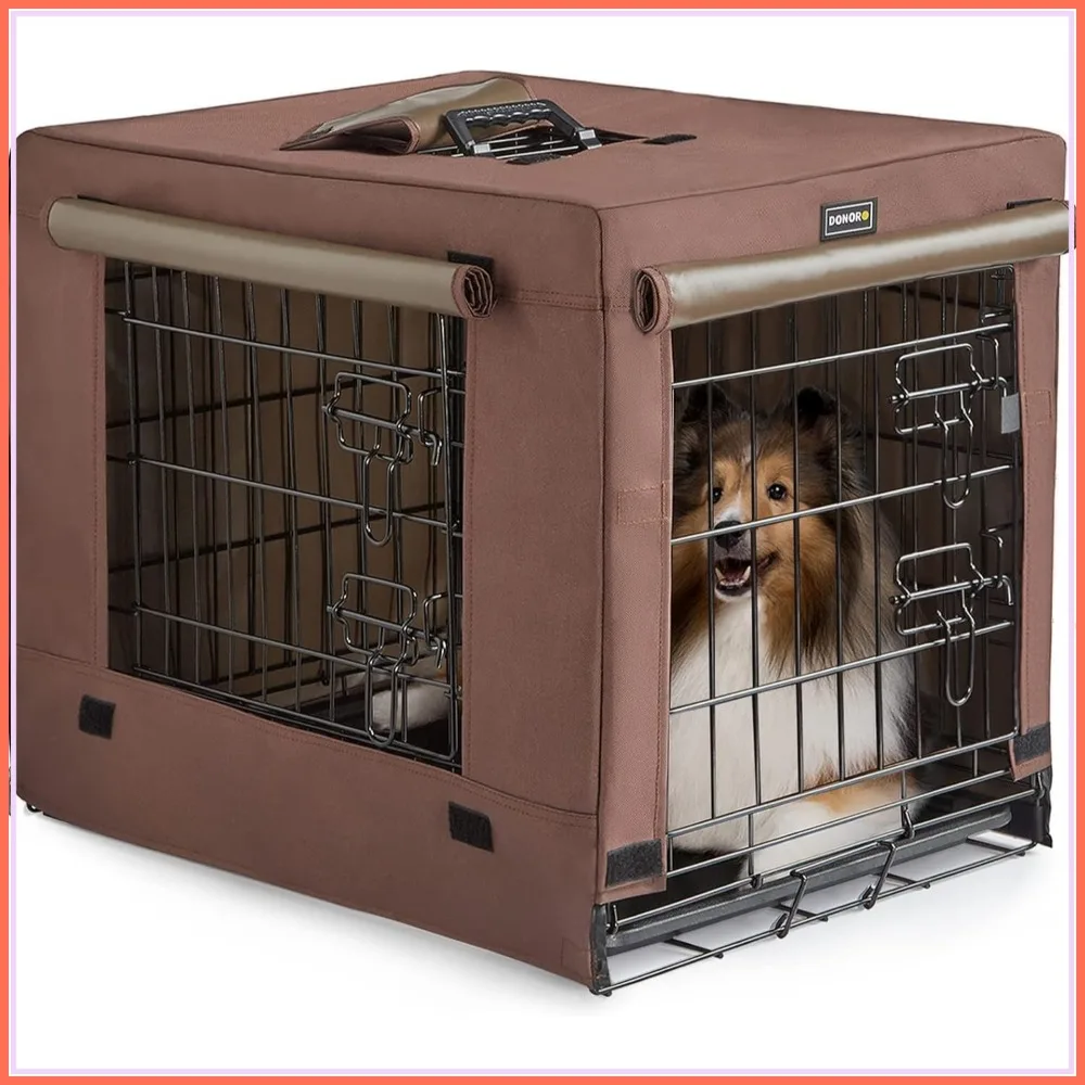 Dog Crates for Small Medium Dogs, Double Door Indoor Kennel, Collapsible Metal Cage, 30x19x21 in Brown
Dog Crates for Small Medium Dogs, Double Door Indoor Kennel, Collapsible Metal Cage, 30x19x21 in Brown
