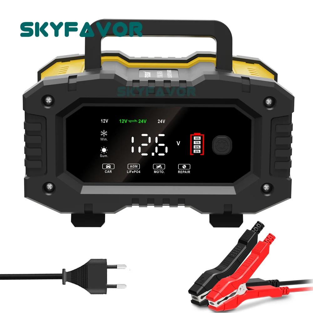 Universal 12V 24V battery charger 12V 24V 10-amp automatic fast lifepo4 agm gel lead acid motorcycle truck car battery charger
Universal 12V 24V battery charger 12V 24V 10-amp automatic fast lifepo4 agm gel lead acid motorcycle truck car battery charger