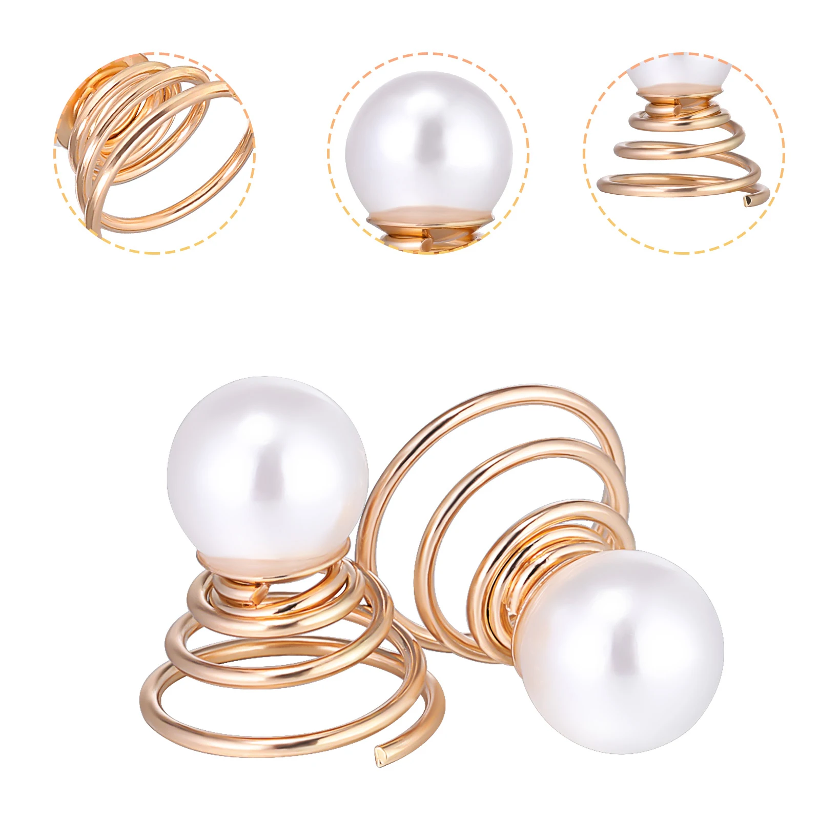 12 Pcs Pearl Spiral Hairpin Lightweight Gold Tone Coil Decorative Bobby Pins for Women Bridal Party Prom Accessories
12 Pcs Pearl Spiral Hairpin Lightweight Gold Tone Coil Decorative Bobby Pins for Women Bridal Party Prom Accessories