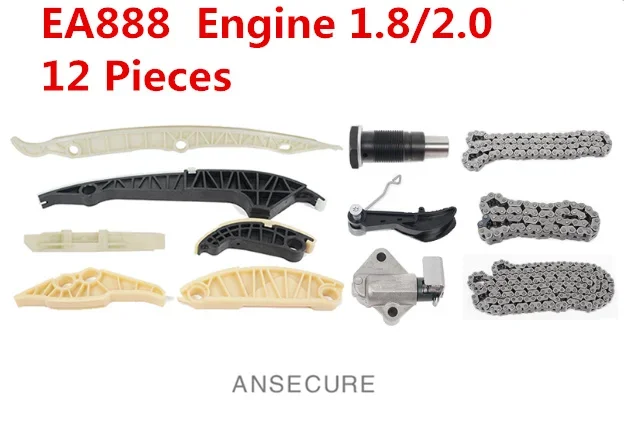 12 PCS 1.8 2.0 EA888 Timing Chain tensioner Repair Kit For Audi A3 A4 A5 A6 Q3 Q5 TT VW Beetle Passat CC Golf Tiguan Skoda Seat
12 PCS 1.8 2.0 EA888 Timing Chain tensioner Repair Kit For Audi A3 A4 A5 A6 Q3 Q5 TT VW Beetle Passat CC Golf Tiguan Skoda Seat