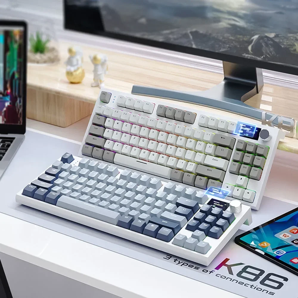 Attack Shark K86 TFT Screen Wireless Mechanical Keyboard,RGB,Hot Swap,Metal Knob,Tri-mode Connectivity,Macro Gaming Keyboard
Attack Shark K86 TFT Screen Wireless Mechanical Keyboard,RGB,Hot Swap,Metal Knob,Tri-mode Connectivity,Macro Gaming Keyboard