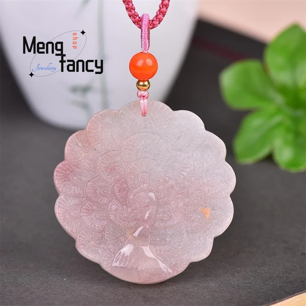 Natural Golden Silk Jade Auspicious Peacock With Open Screen Pendant Exquisite Mascots Best Selling Fashion Jewelry Holiday Gift
Natural Golden Silk Jade Auspicious Peacock With Open Screen Pendant Exquisite Mascots Best Selling Fashion Jewelry Holiday Gift