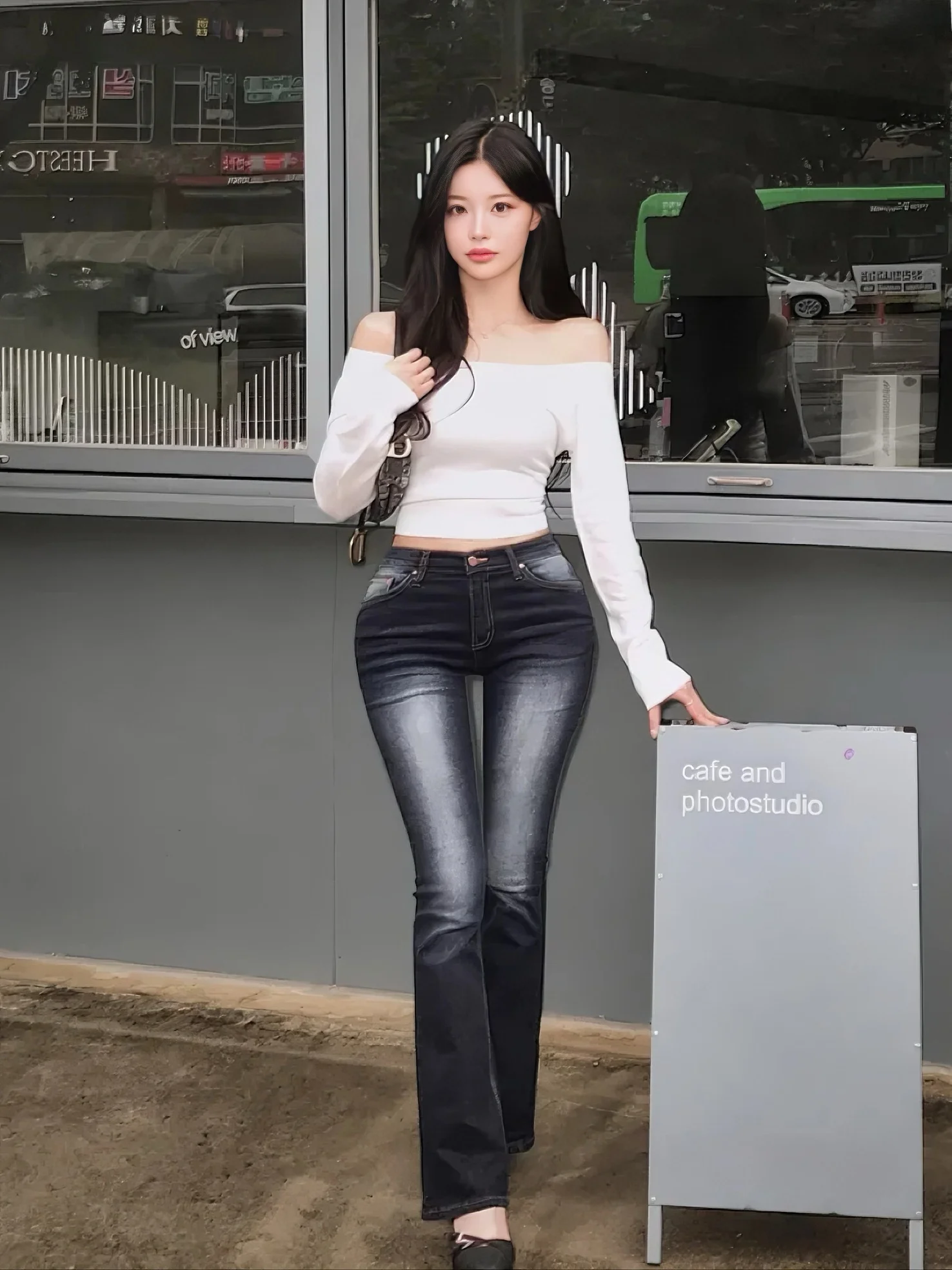 Slim Fit High Waist Denim Jeans Women's Autumn Faion Low Waist Bell Bot Waed out White Micro Flared Long Pants
Slim Fit High Waist Denim Jeans Women's Autumn Faion Low Waist Bell Bot Waed out White Micro Flared Long Pants