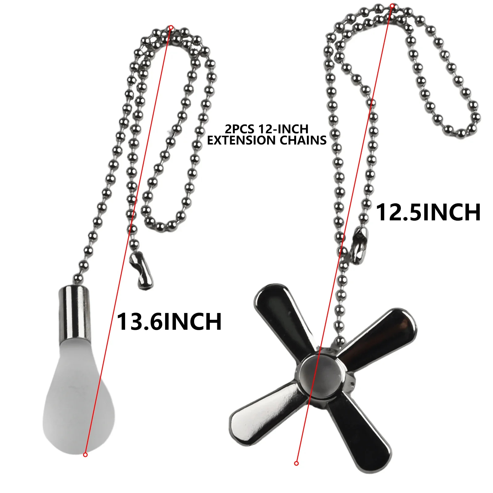2pcs Ceiling Fan Pull Chain Beaded Ball Extension Chains With Light Bulb And Fan Cord For Ceiling Fan Chain High Ceiling Light
2pcs Ceiling Fan Pull Chain Beaded Ball Extension Chains With Light Bulb And Fan Cord For Ceiling Fan Chain High Ceiling Light
