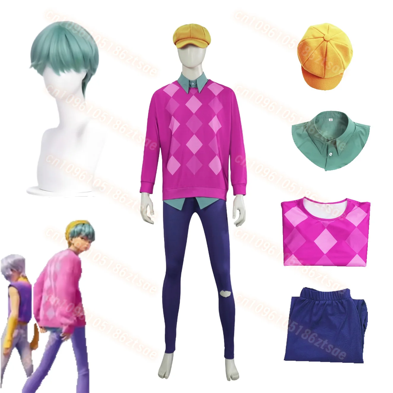 2025 Saja Boys Baby Cosplay Costume Pink Top Collar Pants Hat Wig Set Anime Movie Kpop Demon Baby Costume Halloween Christmas
2025 Saja Boys Baby Cosplay Costume Pink Top Collar Pants Hat Wig Set Anime Movie Kpop Demon Baby Costume Halloween Christmas