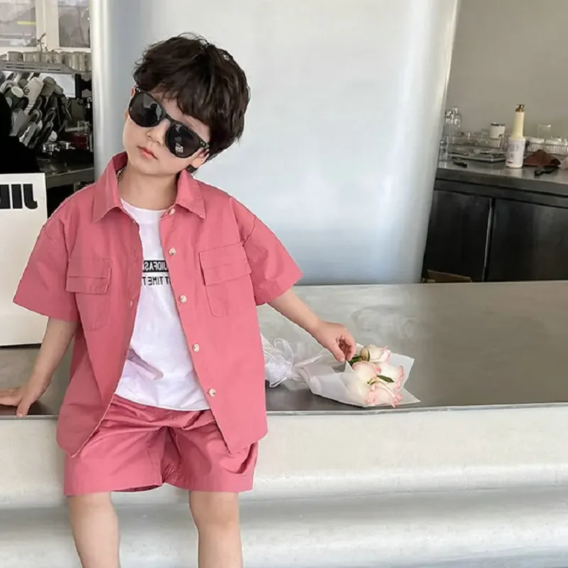 2025 Summer New Boys' Clothing Sets Double Pocket Polo Neck Shirt +Baby Shorts 2Pcs Casual Fashion Children's Clothes Suits 2-7Y
2025 Summer New Boys' Clothing Sets Double Pocket Polo Neck Shirt +Baby Shorts 2Pcs Casual Fashion Children's Clothes Suits 2-7Y