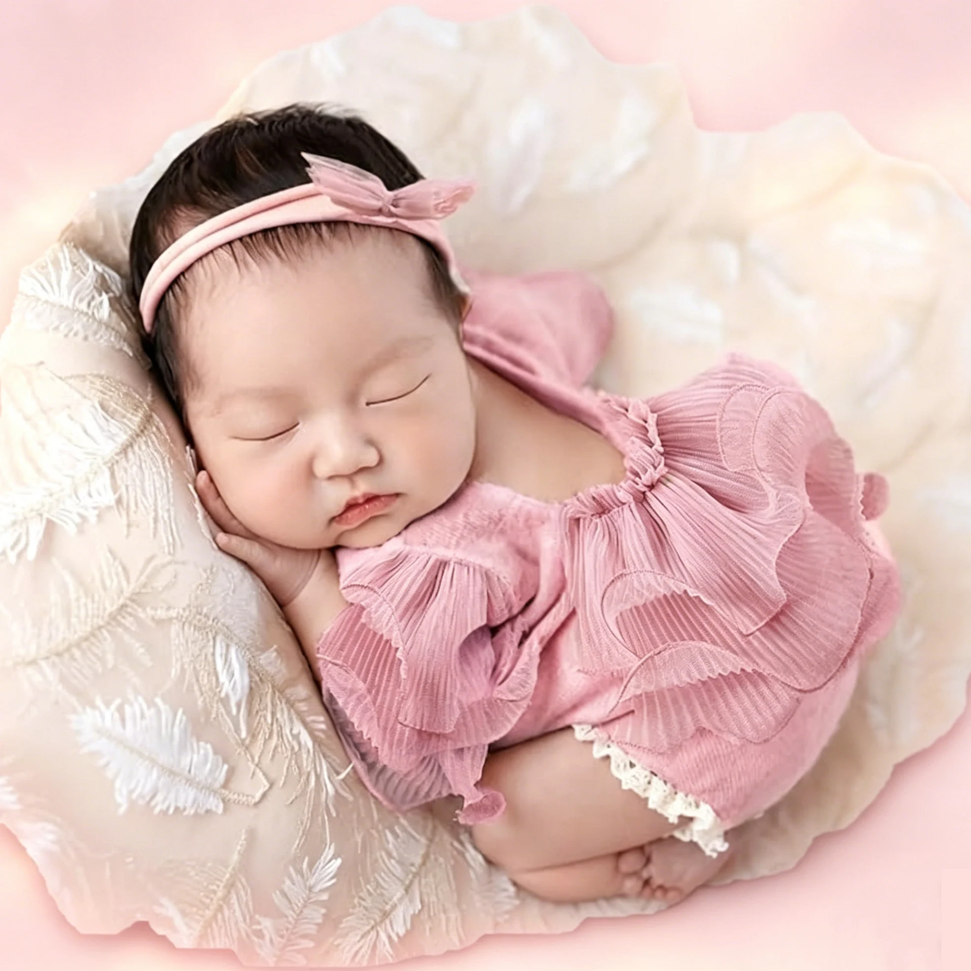Ylsteed 2 Pieces Set Beige Newborn Photography Costume Lace Romper Bow Headband Set Baby Girl Photo Shooting Outfits
Ylsteed 2 Pieces Set Beige Newborn Photography Costume Lace Romper Bow Headband Set Baby Girl Photo Shooting Outfits