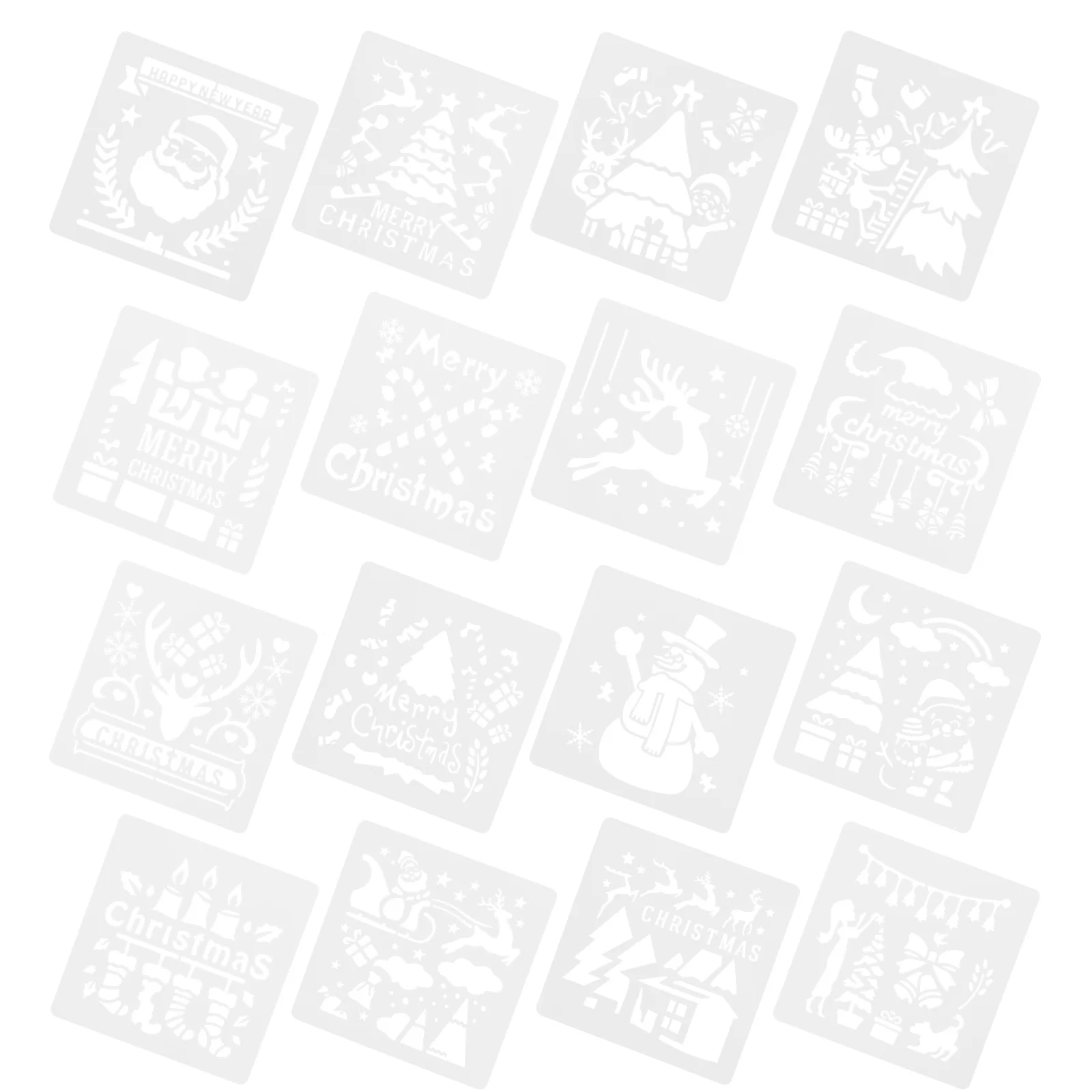 16 Pcs Christmas Painting Template Drawing Tool Stencils Hollow-out Templates The Pet Xmas Child
16 Pcs Christmas Painting Template Drawing Tool Stencils Hollow-out Templates The Pet Xmas Child