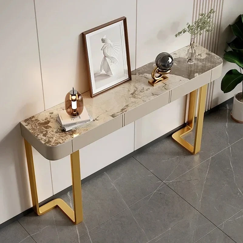 Nordic Slate Console Tables with Drawer Light Luxury Hallway Entrance Console Cabinets for Living Room Furniture End View Deck Y
Nordic Slate Console Tables with Drawer Light Luxury Hallway Entrance Console Cabinets for Living Room Furniture End View Deck Y