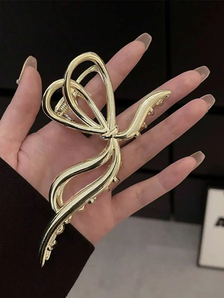 Metal Alloy Bowknot Hair Claw Clip For Women Thick Hair Styling Accessory
Metal Alloy Bowknot Hair Claw Clip For Women Thick Hair Styling Accessory
