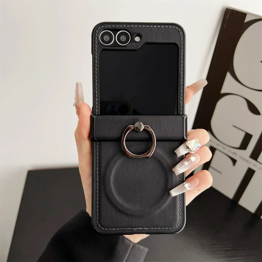 Leather for Magsafe Ring Holder Bracket Phone Case for Samsung Z Flip 6 5 4 3 Magnetic Stand Shockproof Cove
Leather for Magsafe Ring Holder Bracket Phone Case for Samsung Z Flip 6 5 4 3 Magnetic Stand Shockproof Cove