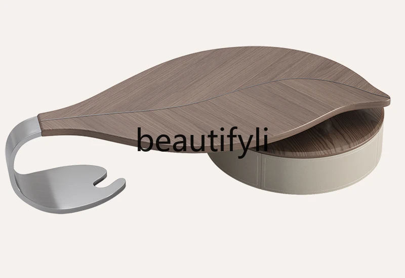 Retro style leaf coffee table living room small home creative high-end walnut color retractable
Retro style leaf coffee table living room small home creative high-end walnut color retractable