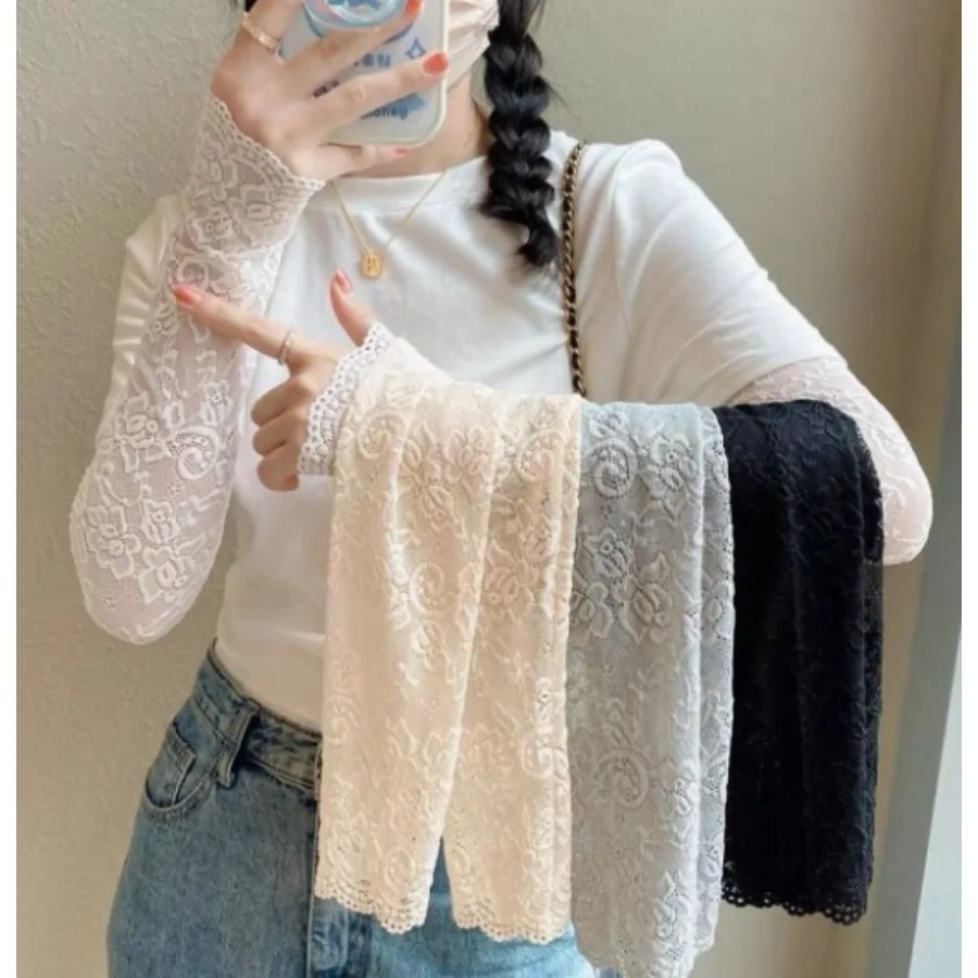 Lace Sun Protection Arm Sleeves For Women - Elegant & Breathable Knit Fabric, Solid Color Design, Essential For Summer Outings | Graceful Sleeve Style | Knit Structure
Lace Sun Protection Arm Sleeves For Women - Elegant & Breathable Knit Fabric, Solid Color Design, Essential For Summer Outings | Graceful Sleeve Style | Knit Structure