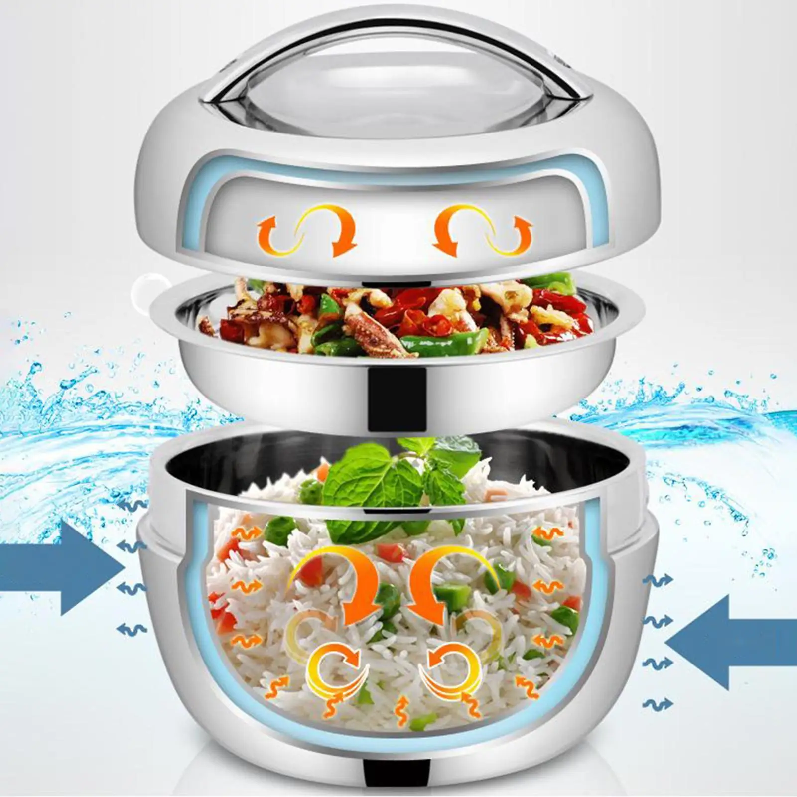 Stainless Steel Bento Box Breakfast Box Food Warmer Lunch Box
Stainless Steel Bento Box Breakfast Box Food Warmer Lunch Box