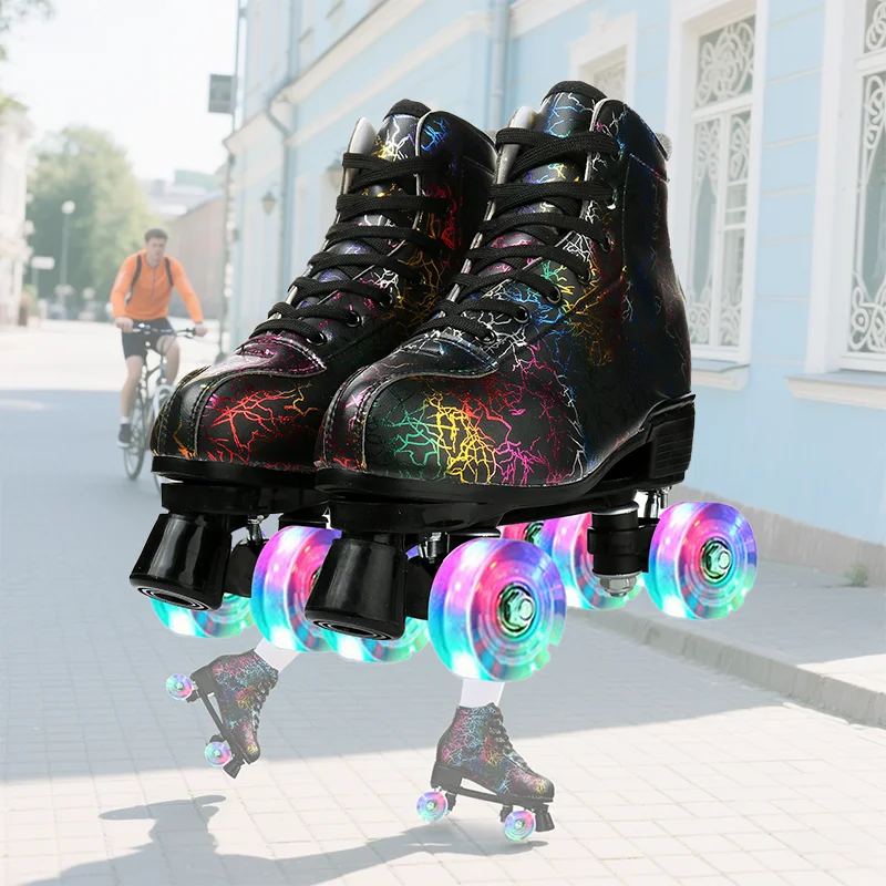 Мигающие роликовые коньки из искусственной кожи, обувь для взрослых, мигающие 4-колесные коньки для женщин и мужчин, спортивная обувь для катания на роликовых коньках на открытом воздухе
Мигающие роликовые коньки из искусственной кожи, обувь для взрослых, мигающие 4-колесные коньки для женщин и мужчин, спортивная обувь для катания на роликовых коньках на открытом воздухе
