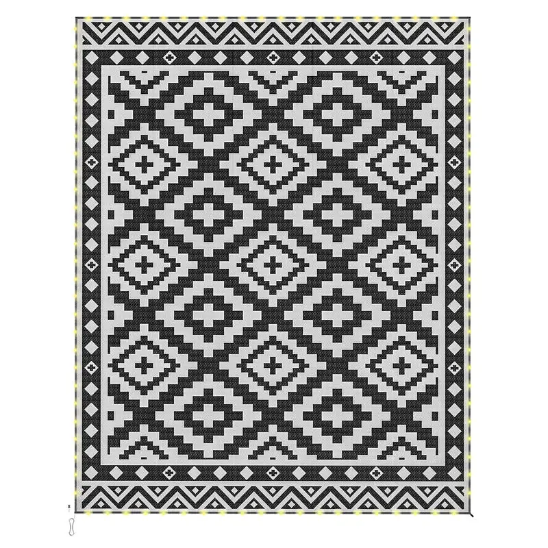 Outsunny Outdoor Rug Carpet Reversible Plastic Straw Rug with LED Lights Black and White 10' x 8' for Patio
Outsunny Outdoor Rug Carpet Reversible Plastic Straw Rug with LED Lights Black and White 10' x 8' for Patio