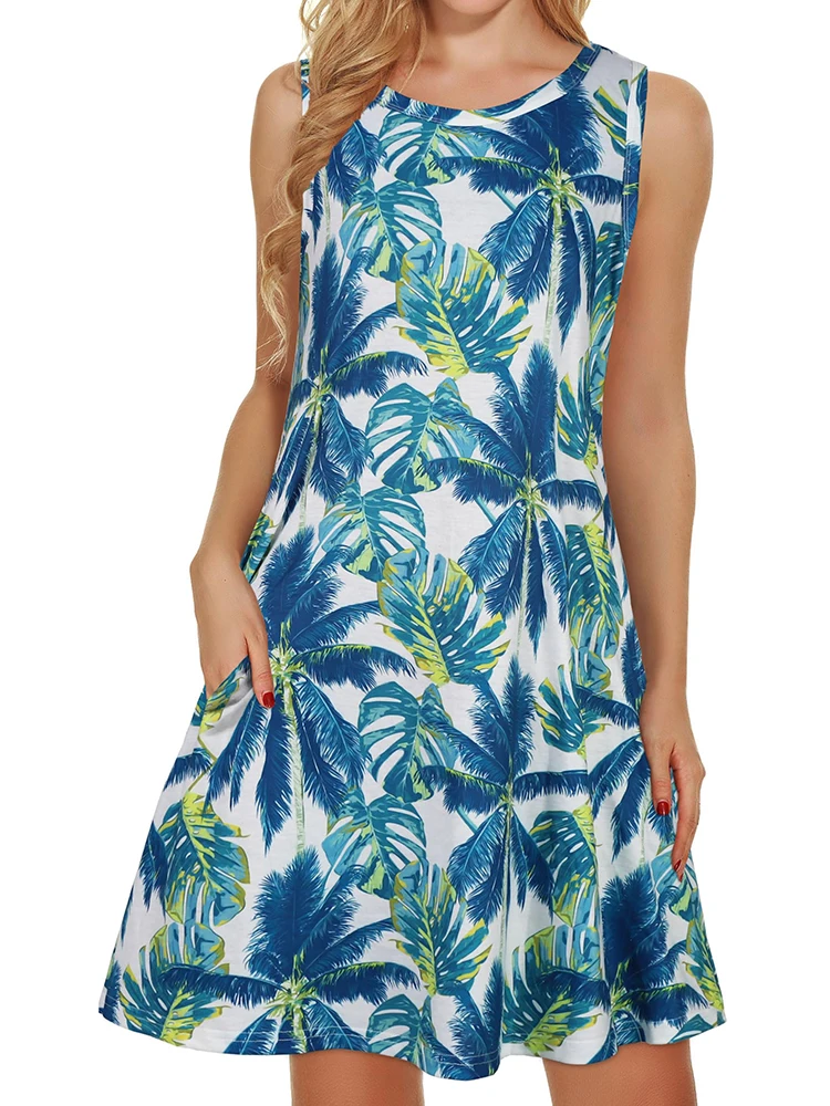 Bohemian Flower Printed Women's Dresses Summer New Round Neck Dresses Casual Beach Vacation Dresses Pocket Sleeveless Dresses
Bohemian Flower Printed Women's Dresses Summer New Round Neck Dresses Casual Beach Vacation Dresses Pocket Sleeveless Dresses