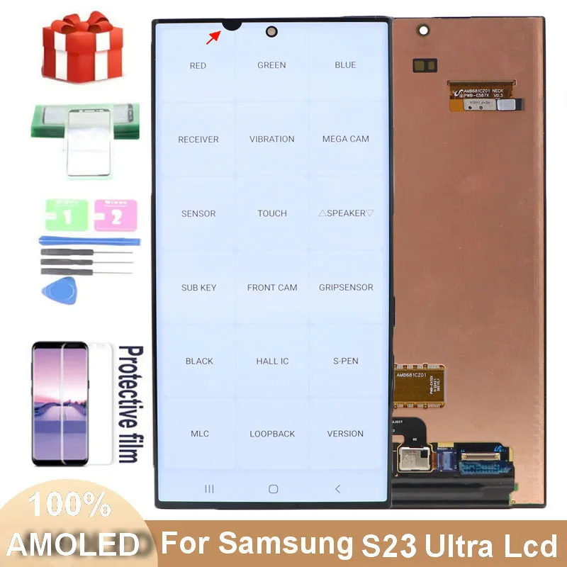 6.8"AMOLED Display Screen For Samsung Galaxy S23 Ultra S918B S918B/DS S918F Lcd Display Digital Touch Screen Digitizer Assembly
6.8"AMOLED Display Screen For Samsung Galaxy S23 Ultra S918B S918B/DS S918F Lcd Display Digital Touch Screen Digitizer Assembly