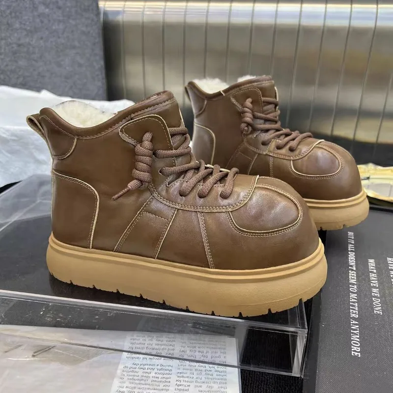 Women's Platform Snow Boots Fashion Round Head Ankle Boots Quality Plush Warm Winter Shoes for Woman Designer Shoes Botas Mujer
Women's Platform Snow Boots Fashion Round Head Ankle Boots Quality Plush Warm Winter Shoes for Woman Designer Shoes Botas Mujer