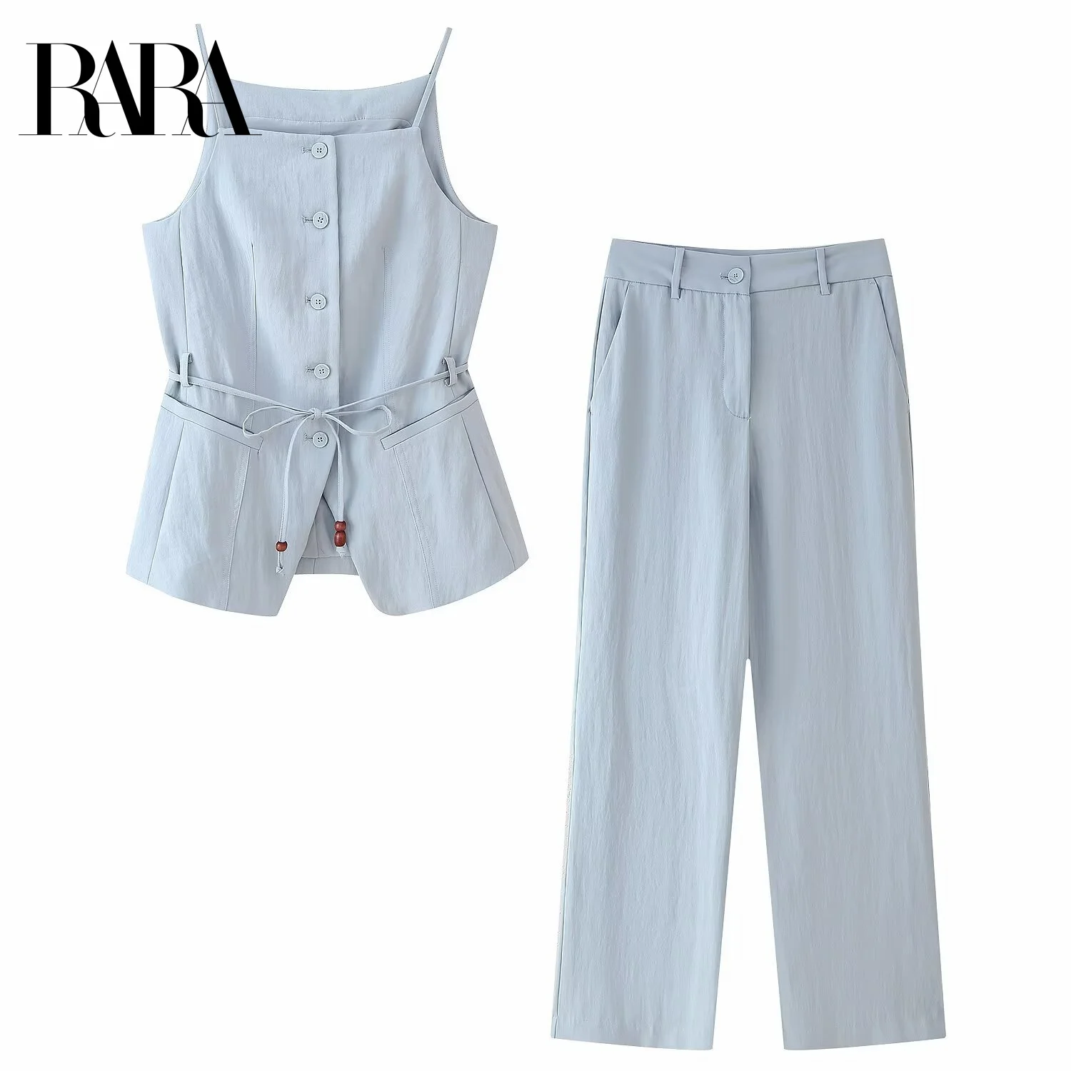 RARA2025 Summer New Women's Clothing Fashionable and Stylish Beaded Belt Vest Vest With High Waist Straight Casual Pants
RARA2025 Summer New Women's Clothing Fashionable and Stylish Beaded Belt Vest Vest With High Waist Straight Casual Pants
