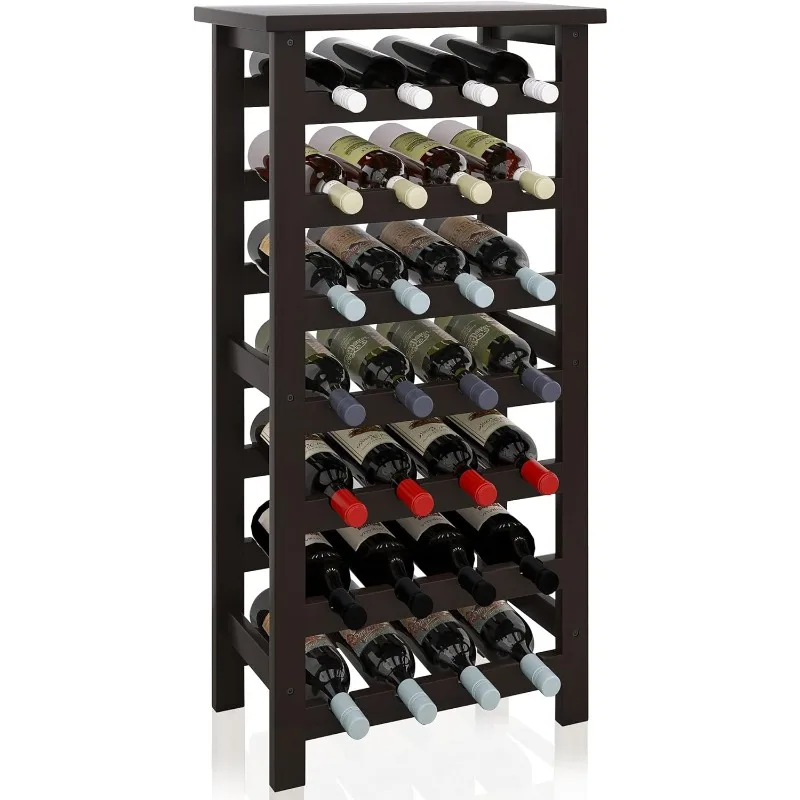 Bamboo Wine Rack, 28 Bottles Display Holder with Table Top, 7-Tier Free Standing Storage Shelves for Kitchen, Pantry,
Bamboo Wine Rack, 28 Bottles Display Holder with Table Top, 7-Tier Free Standing Storage Shelves for Kitchen, Pantry,