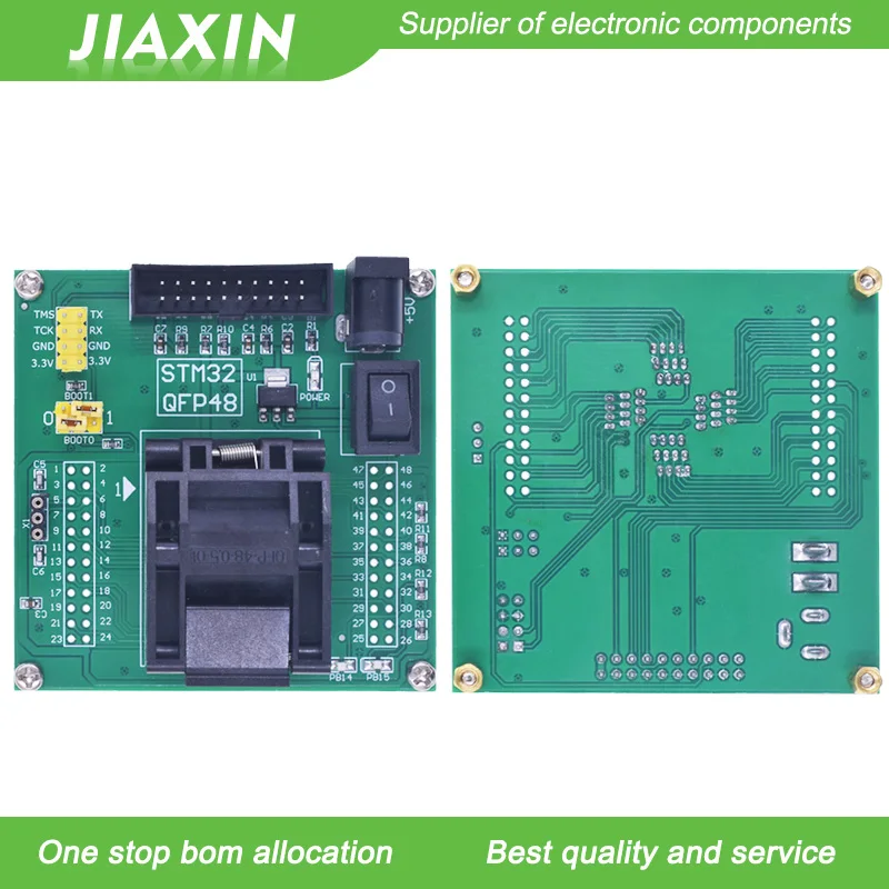 STM32 QFP48 STM32L1xxR STM32F0xxR STM32F1xxR STM32F2xxR STM32F3xxR STM32F4xxR Адаптер для программирования тестового гнезда IC, шаг 0,5 мм
STM32 QFP48 STM32L1xxR STM32F0xxR STM32F1xxR STM32F2xxR STM32F3xxR STM32F4xxR Адаптер для программирования тестового гнезда IC, шаг 0,5 мм