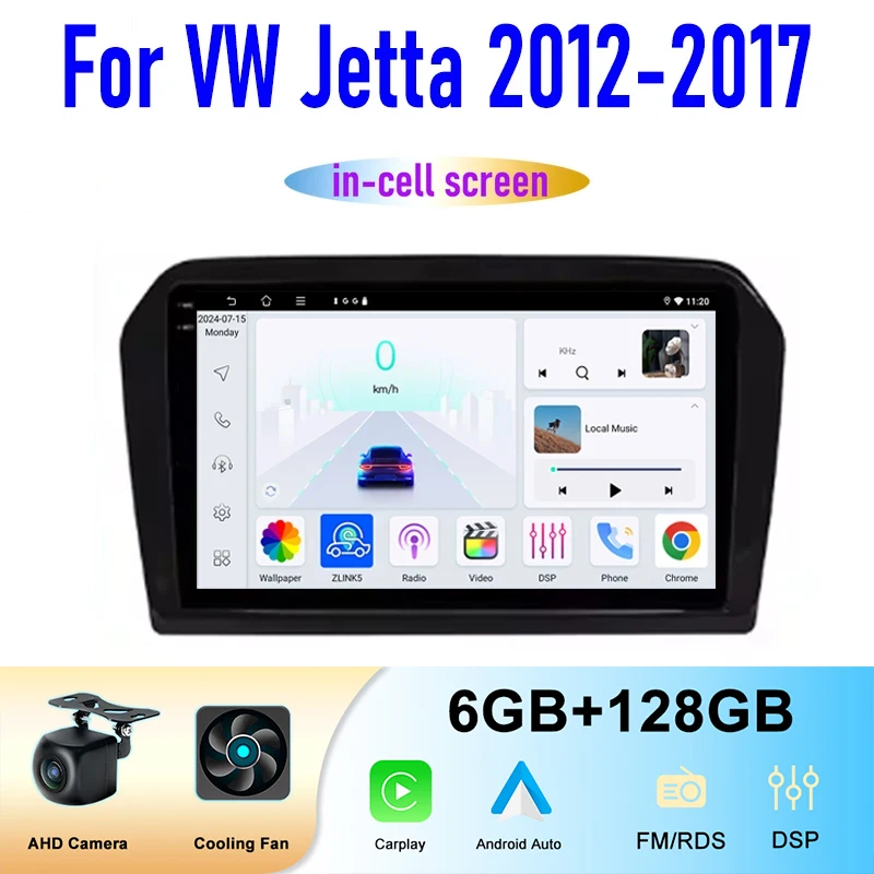 9'' 6+128GB Car Radio For VW Jetta 2012-2017 Stereo Wireless Apple Carplay Android 15 Auto GPS Camera Google Map WIFI Head Unit
9'' 6+128GB Car Radio For VW Jetta 2012-2017 Stereo Wireless Apple Carplay Android 15 Auto GPS Camera Google Map WIFI Head Unit