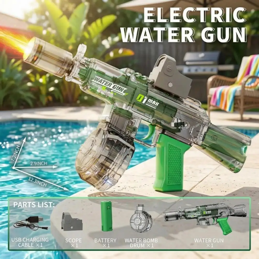 Electric Water Gun Water Blaster High Capacity Long Range Summer Outdoor Beach Water Fight Toy for Kids Boys Birthday Gift
Electric Water Gun Water Blaster High Capacity Long Range Summer Outdoor Beach Water Fight Toy for Kids Boys Birthday Gift