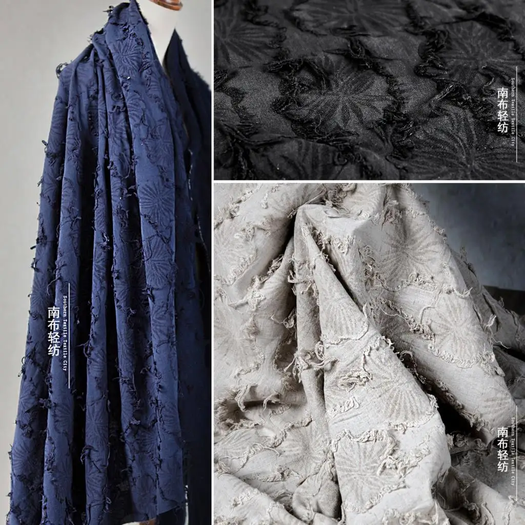 1yard Dark Tassel Washed Aged Cut Jacquard Craft 65% Cotton 35% Linen Texture Clothing Designer Fabric DIY Sewing Material
1yard Dark Tassel Washed Aged Cut Jacquard Craft 65% Cotton 35% Linen Texture Clothing Designer Fabric DIY Sewing Material