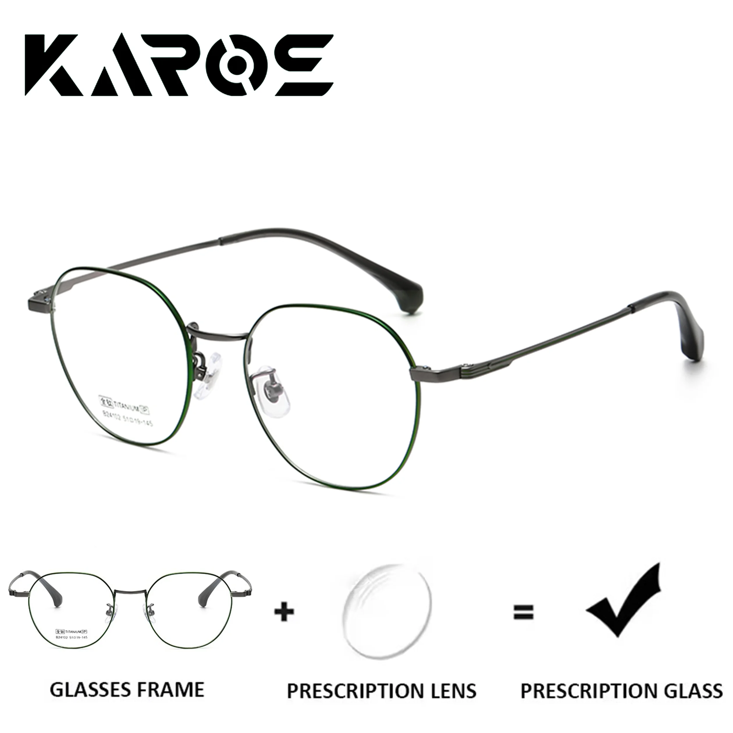 KAROS Blue Light Blocking Prescription Glasses Pure Titanium Frame Custom Power Lenses For Men Women Eye Care
KAROS Blue Light Blocking Prescription Glasses Pure Titanium Frame Custom Power Lenses For Men Women Eye Care