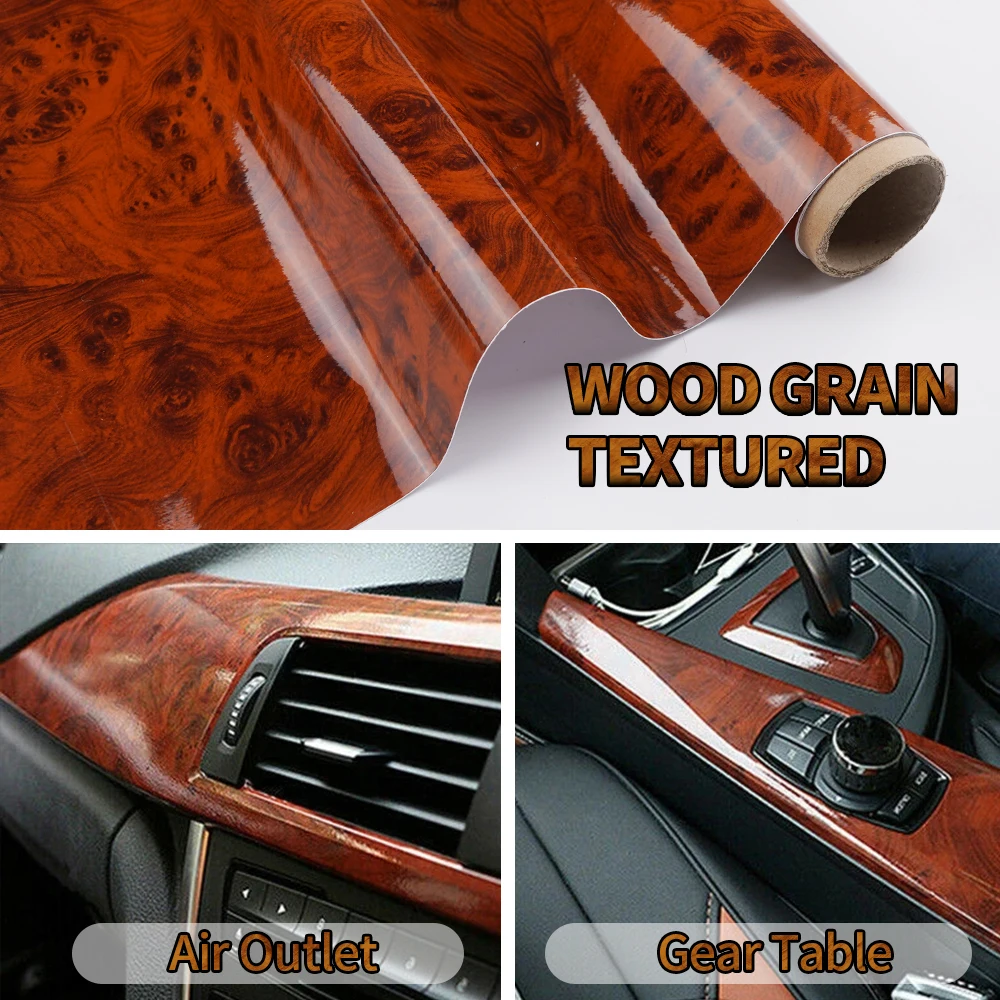 Wood Grain Car Stickers Interior PVC Wood Grain Textured Stickers Protective Vinyl Sticker Decals Wrap Film Styling Car Stickers
Wood Grain Car Stickers Interior PVC Wood Grain Textured Stickers Protective Vinyl Sticker Decals Wrap Film Styling Car Stickers