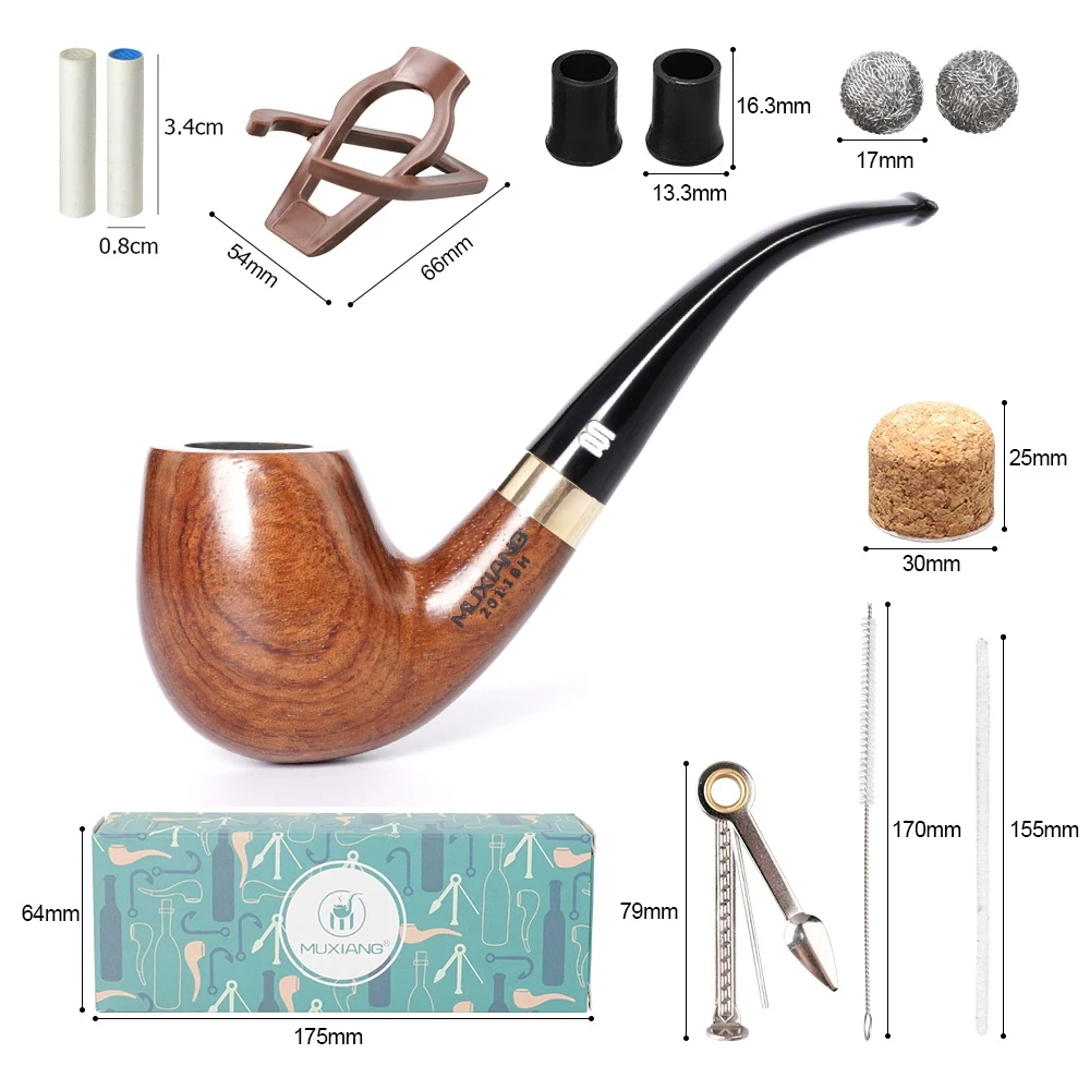 Classic Metal Ring Smoking Pipe flat Bottom Tobacco Pipe rose Wood Pipe 9mm Filter rosewood Handmade Wooden Pipe With Accessorie
Classic Metal Ring Smoking Pipe flat Bottom Tobacco Pipe rose Wood Pipe 9mm Filter rosewood Handmade Wooden Pipe With Accessorie