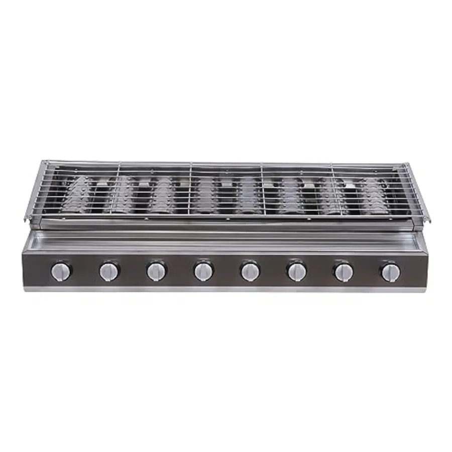 Portable Propane Grill 201 Stainless Steel Silver Tabletop Grill with Independent Ignition for Camping Restaurants Barbecue Foo
Portable Propane Grill 201 Stainless Steel Silver Tabletop Grill with Independent Ignition for Camping Restaurants Barbecue Foo