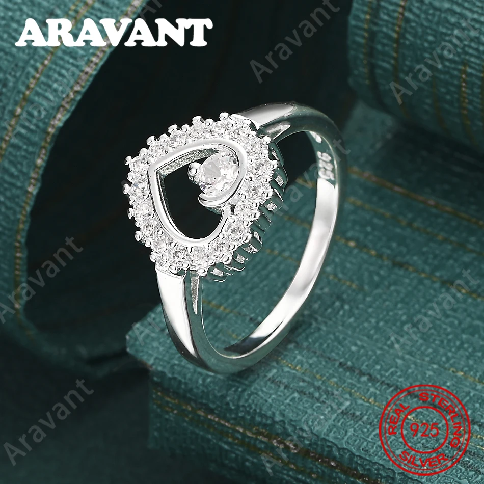 925 Sterling Silver Fashion Heart Zirconia Ring #7-10, Exquisite And Cute Wedding Party Jewelry For Women
925 Sterling Silver Fashion Heart Zirconia Ring #7-10, Exquisite And Cute Wedding Party Jewelry For Women