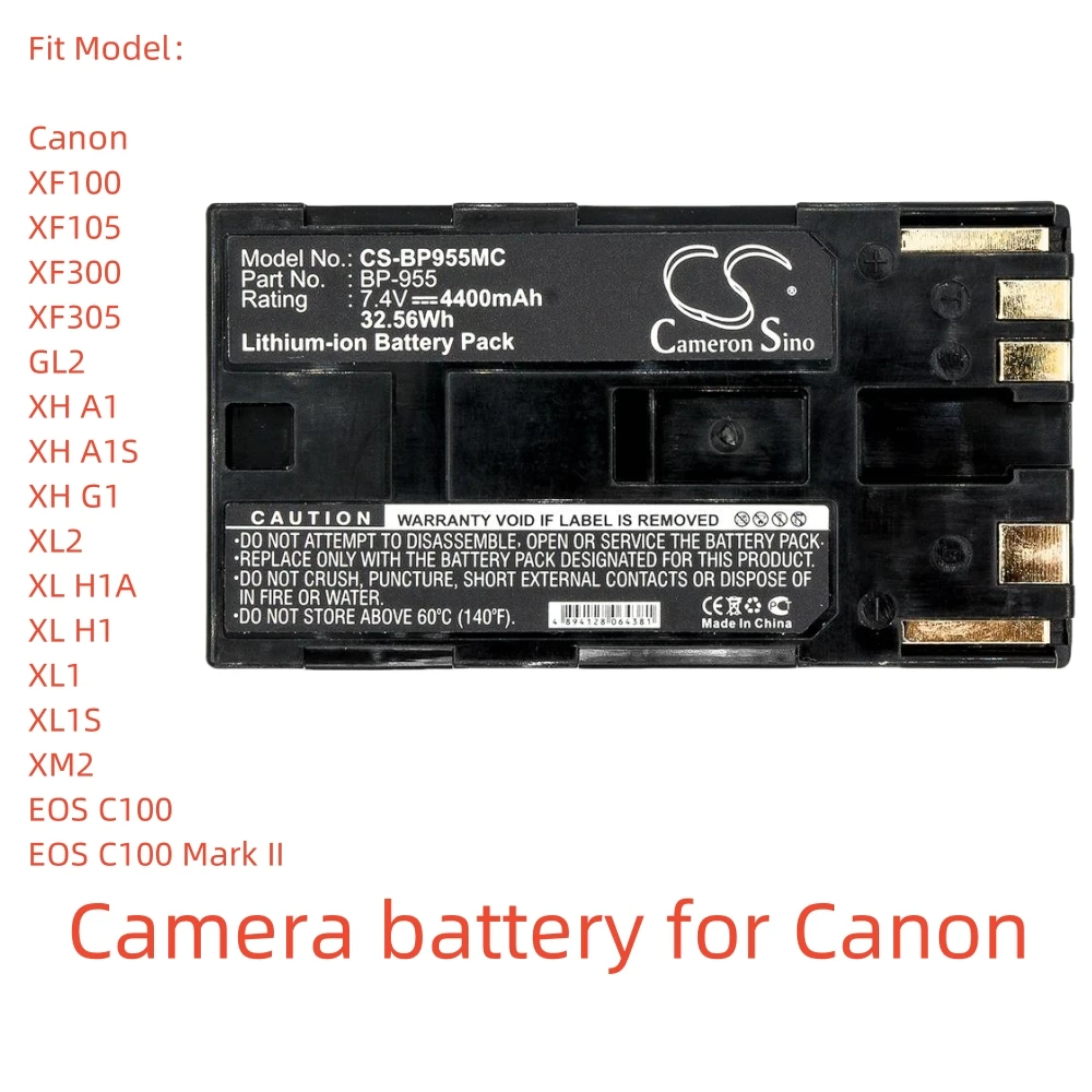 Li-ion Camera battery for Canon,7.4V,4400mAh,XF100 XF105 XF300 XF305 GL2 XH A1 XH A1S XH G1 XL2 XL H1A XL H1 XL1S XM2 EOS C100
Li-ion Camera battery for Canon,7.4V,4400mAh,XF100 XF105 XF300 XF305 GL2 XH A1 XH A1S XH G1 XL2 XL H1A XL H1 XL1S XM2 EOS C100