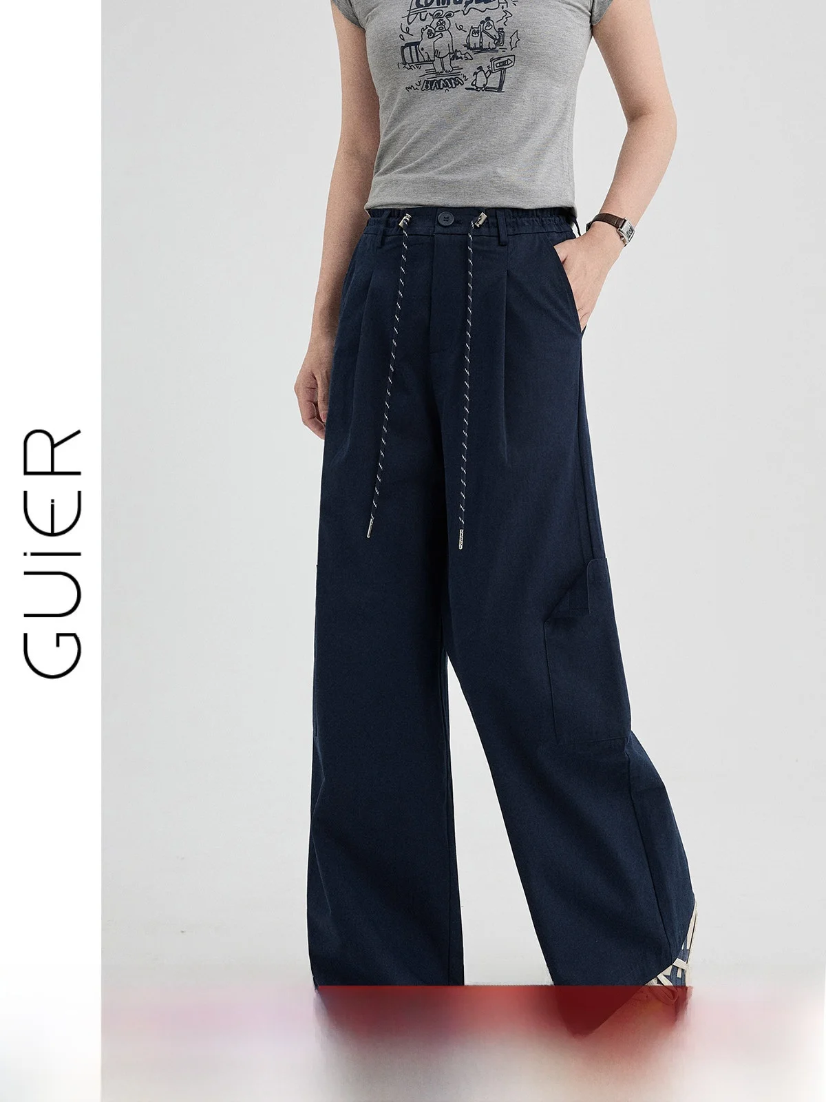 High Waist Wide Leg Casual Pants Women's Summer 2026 New Drawstring Loose Slimming Straight Leg Pants Versatile Casual Trousers
High Waist Wide Leg Casual Pants Women's Summer 2026 New Drawstring Loose Slimming Straight Leg Pants Versatile Casual Trousers