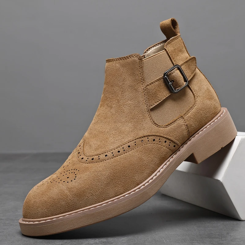 Британские деловые кожаные ботинки челси для мужчин, высокие, с острым носком, модные повседневные ботинки-полусапожки, стильные классические ботинки
Британские деловые кожаные ботинки челси для мужчин, высокие, с острым носком, модные повседневные ботинки-полусапожки, стильные классические ботинки