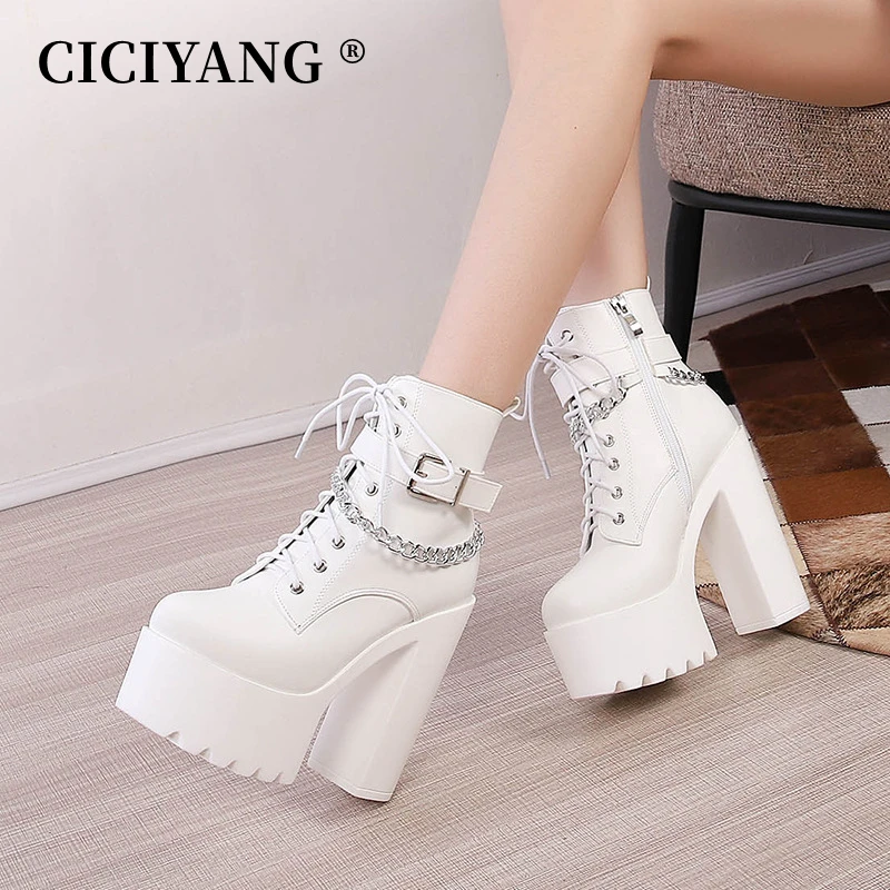 CICIYANG Boots For Women 14CM Super High Heel Sexy Ankle Boots 2024 Autumn New Chunky Heel Short Boots Ladies Model Stage Shoes
CICIYANG Boots For Women 14CM Super High Heel Sexy Ankle Boots 2024 Autumn New Chunky Heel Short Boots Ladies Model Stage Shoes