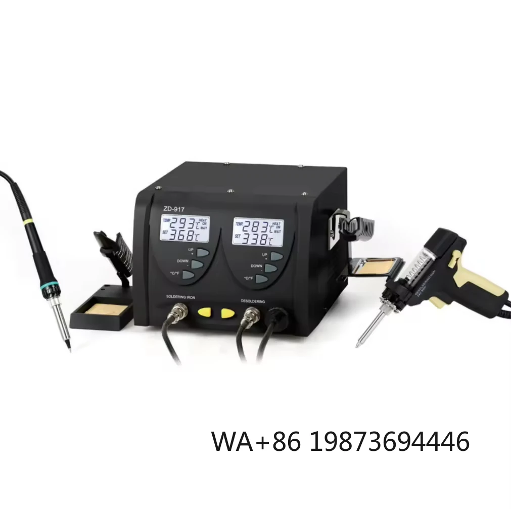 2-in-1 Soldering & Desoldering Hot Air Gun Station, Two LCD Displays for Control
2-in-1 Soldering & Desoldering Hot Air Gun Station, Two LCD Displays for Control