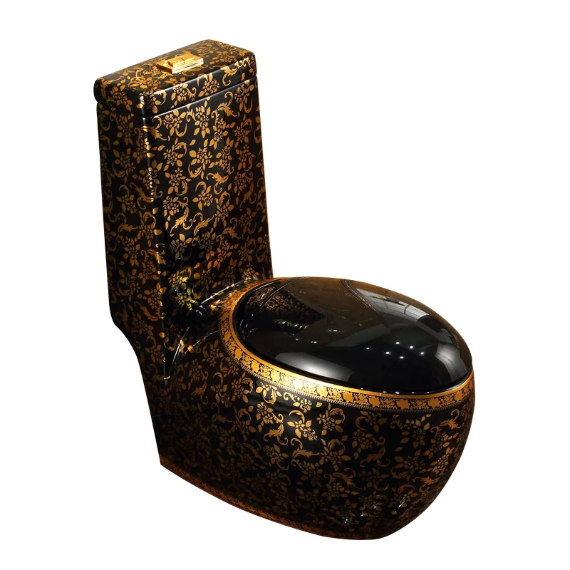 European neoclassical gold toilet household egg-shaped creative personality black toilet water-saving color toilet
European neoclassical gold toilet household egg-shaped creative personality black toilet water-saving color toilet