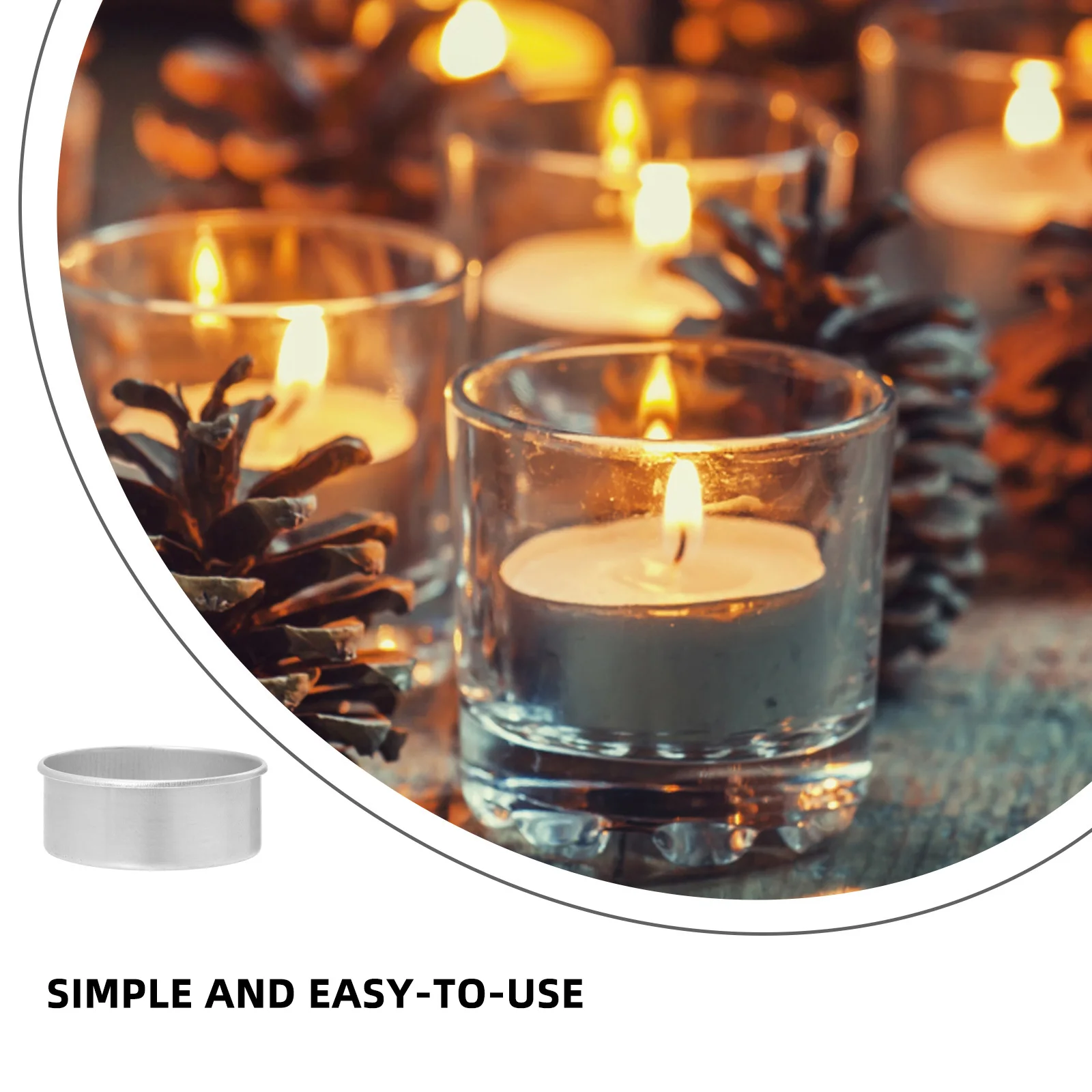 100Pcs Base Aluminum Metal Empty Cup Durable Wax Holder Easy Operate for DIY Making Making Wax Empty Cup 
100Pcs Base Aluminum Metal Empty Cup Durable Wax Holder Easy Operate for DIY Making Making Wax Empty Cup