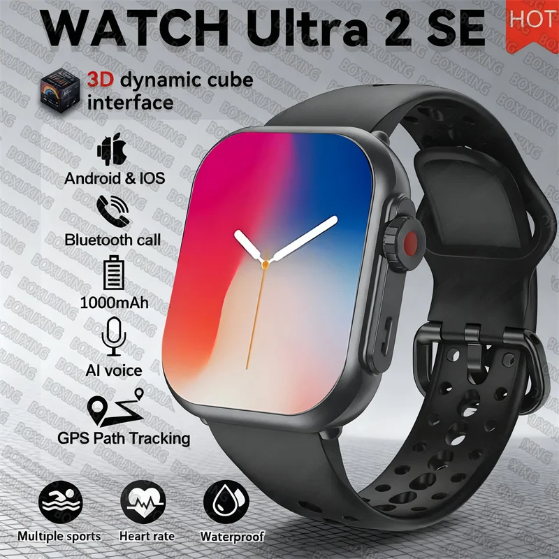 Часы Ultra 2 SE для мужчин и женщин, 1000 мАч, AMOLED, пульсометр, 100 + спортивный Bluetooth-вызов, GPS-трек, водонепроницаемые умные часы для IOS Android
Часы Ultra 2 SE для мужчин и женщин, 1000 мАч, AMOLED, пульсометр, 100 + спортивный Bluetooth-вызов, GPS-трек, водонепроницаемые умные часы для IOS Android