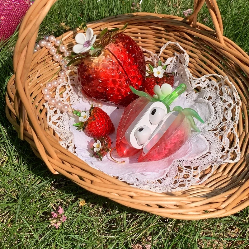 Cute Transparent Strawberry Earphone Case for Airpods 4 Customized Original PVC Airpods Pro 3 Soft Case Kawaii Earphone Case
Cute Transparent Strawberry Earphone Case for Airpods 4 Customized Original PVC Airpods Pro 3 Soft Case Kawaii Earphone Case