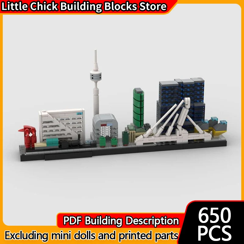 Модель City Street View MOC, строительные кирпичи, Роттердам, Skyline, модульная технология, детские праздничные подарки, сборные игрушки, костюм
Модель City Street View MOC, строительные кирпичи, Роттердам, Skyline, модульная технология, детские праздничные подарки, сборные игрушки, костюм