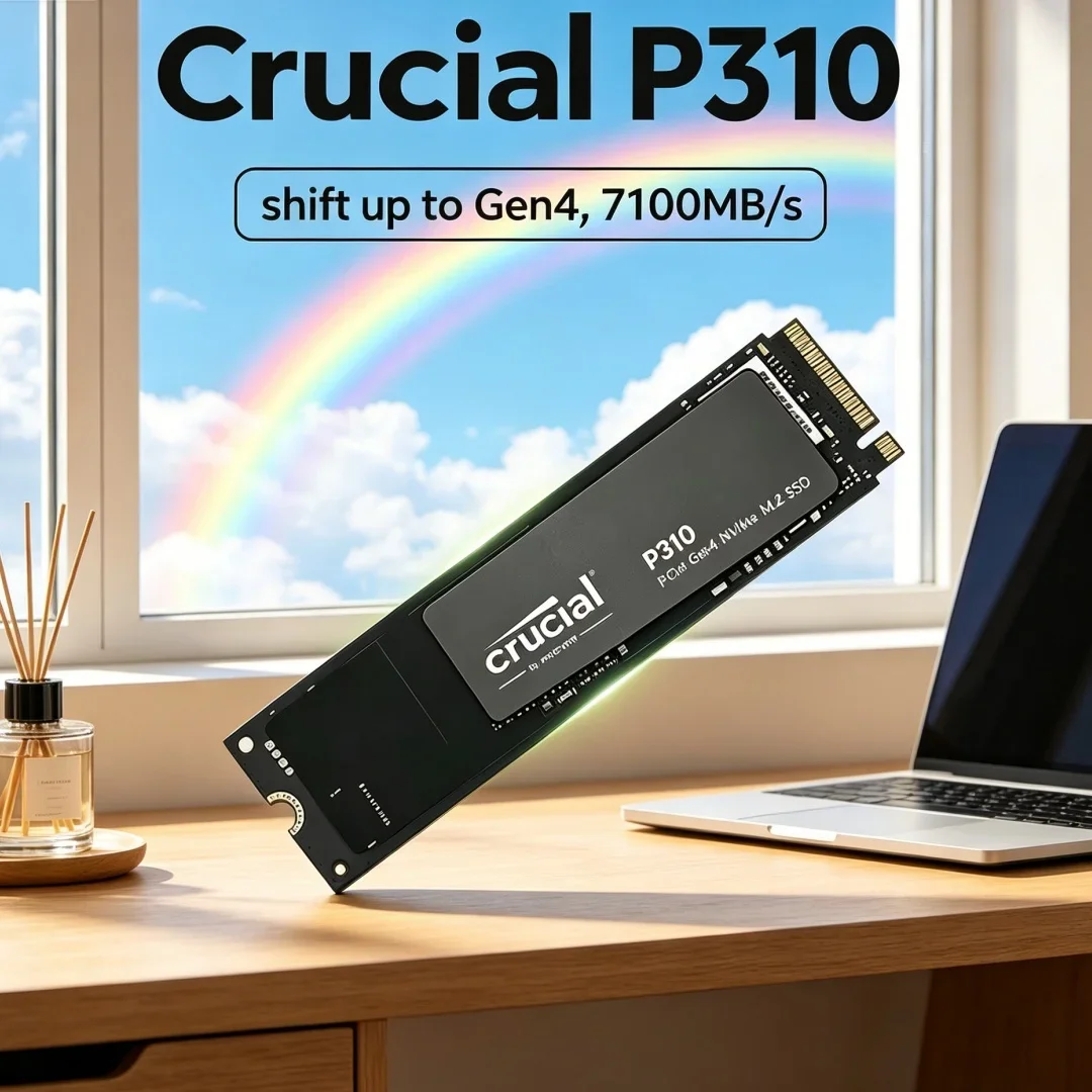 Original OEM PACKAGE Crucial P310 2280 PCIe Gen4 3D NAND NVMe M.2 SSD-Up to 7100MB/s High Speed Internal PC Solid State Drive
Original OEM PACKAGE Crucial P310 2280 PCIe Gen4 3D NAND NVMe M.2 SSD-Up to 7100MB/s High Speed Internal PC Solid State Drive