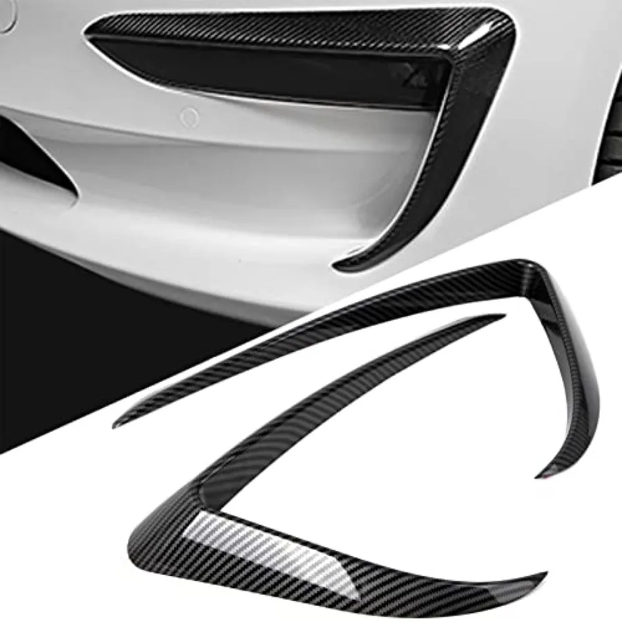 Front Fog Light Trim Cover for Model 3, 2PCS Fog Lamp Frame Blade Trim Eyebrow Eyelids Cover, Spoiler Accories for Model 3 2017
Front Fog Light Trim Cover for Model 3, 2PCS Fog Lamp Frame Blade Trim Eyebrow Eyelids Cover, Spoiler Accories for Model 3 2017