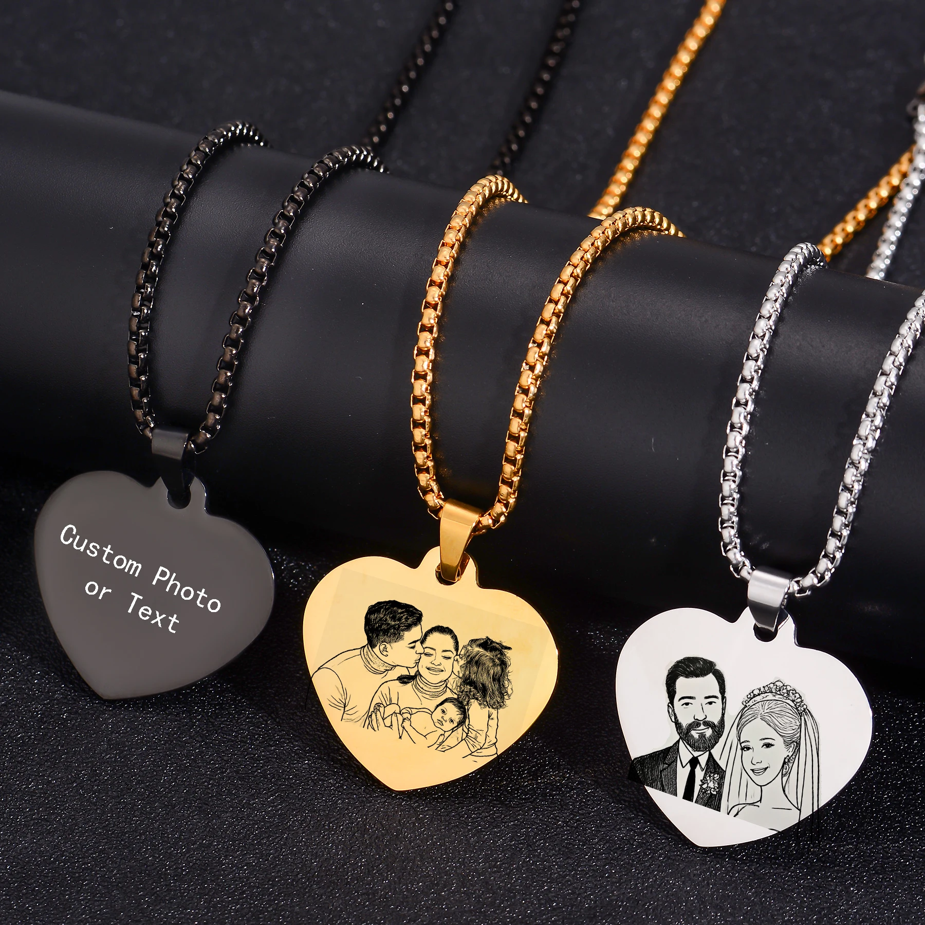 Engrave Photos Necklace Personalized Number Date Names Heart Pendant For Women Valentines Gifts Stainless Steel
Engrave Photos Necklace Personalized Number Date Names Heart Pendant For Women Valentines Gifts Stainless Steel